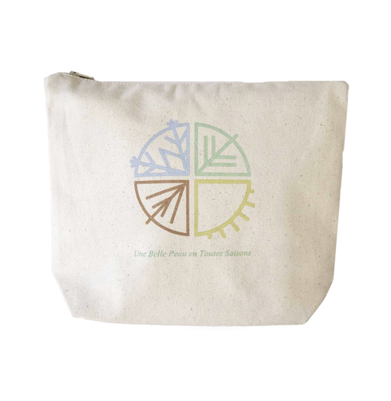 Trousse en coton Bénédicte avec sa fermeture zippée